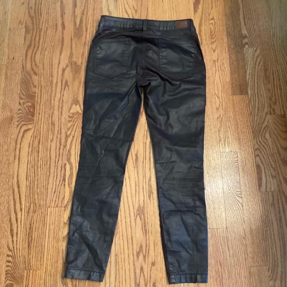 Joie Jeans, Park Skinny B, Wine, Leather Look, zip pockets and at leg hem, Sz 26 - Picture 9 of 14